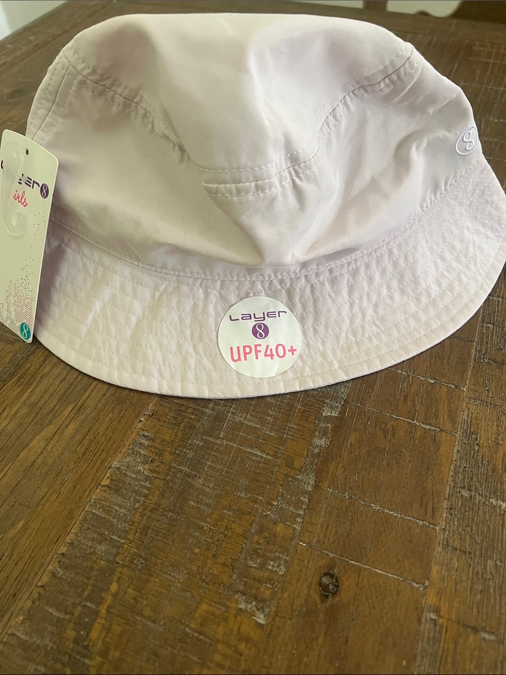 Layer 8 Pale Pink Sun Bucket Hat New